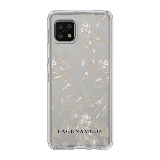 Slim Protection Case［ LAGUNAMOON - BotanicalJacquard - Clear×Beige ］