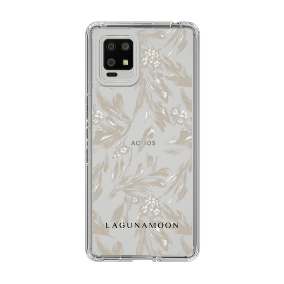 Slim Protection Case［ LAGUNAMOON - BotanicalJacquard - Clear×Beige ］