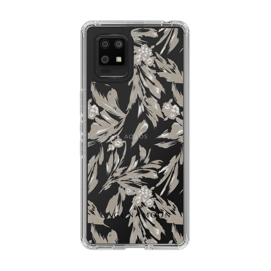 Slim Protection Case［ LAGUNAMOON - BotanicalJacquard - Clear×Beige ］