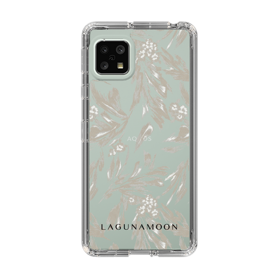 Slim Protection Case［ LAGUNAMOON - BotanicalJacquard - Clear×Beige ］