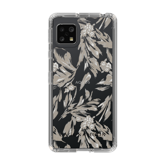 Slim Protection Case［ LAGUNAMOON - BotanicalJacquard - Clear×Beige ］