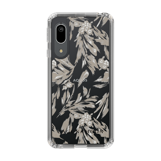 Slim Protection Case［ LAGUNAMOON - BotanicalJacquard - Clear×Beige ］