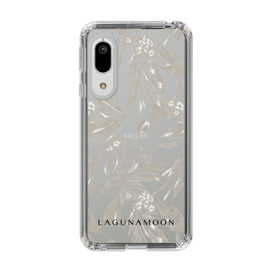 Slim Protection Case［ LAGUNAMOON - BotanicalJacquard - Clear×Beige ］