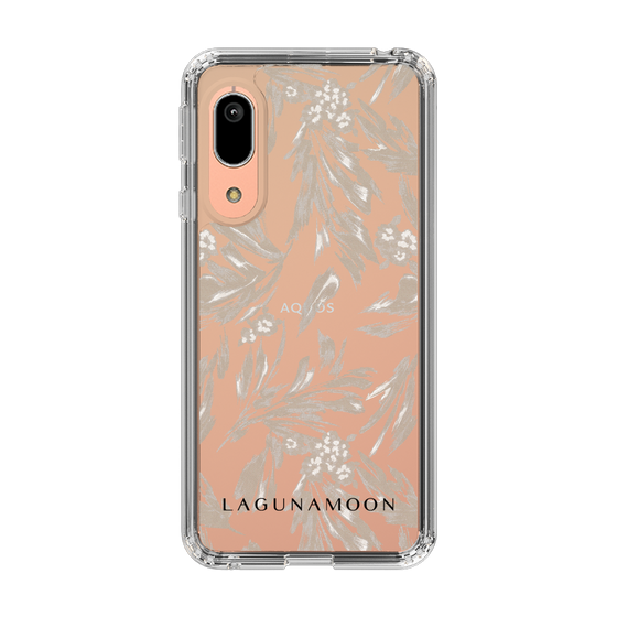 Slim Protection Case［ LAGUNAMOON - BotanicalJacquard - Clear×Beige ］