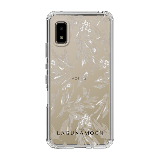 Slim Protection Case［ LAGUNAMOON - BotanicalJacquard - Clear×Beige ］