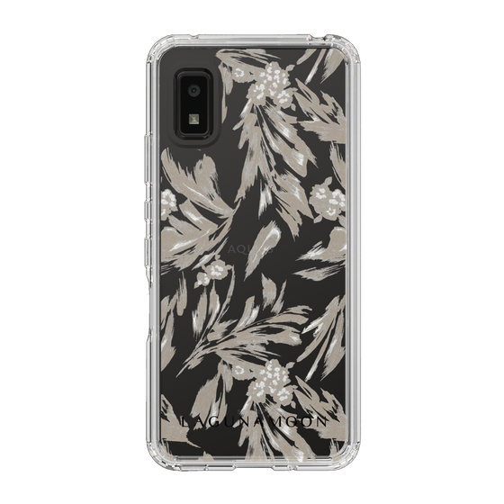 Slim Protection Case［ LAGUNAMOON - BotanicalJacquard - Clear×Beige ］