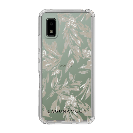 Slim Protection Case［ LAGUNAMOON - BotanicalJacquard - Clear×Beige ］
