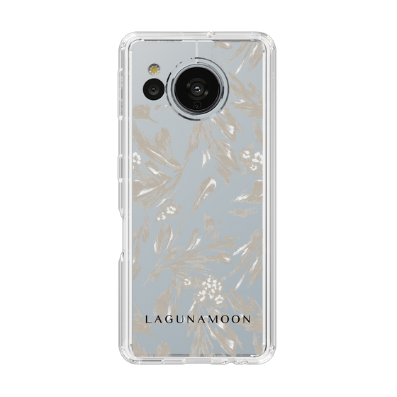 Slim Protection Case［ LAGUNAMOON - BotanicalJacquard - Clear×Beige ］