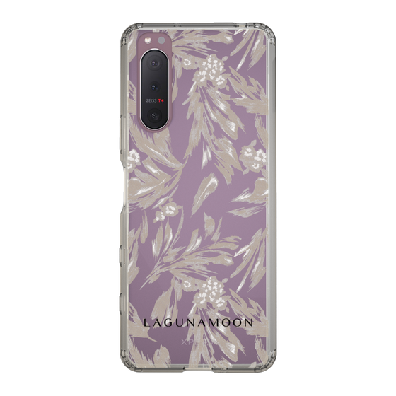 Slim Protection Case［ LAGUNAMOON - BotanicalJacquard - Clear×Beige ］