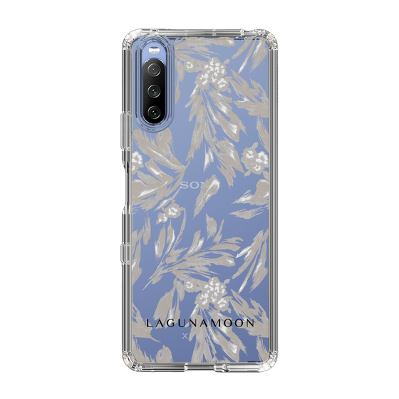 Slim Protection Case［ LAGUNAMOON - BotanicalJacquard - Clear×Beige ］