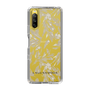Slim Protection Case［ LAGUNAMOON - BotanicalJacquard - Clear×Beige ］