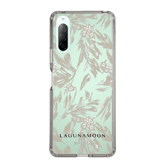 Slim Protection Case［ LAGUNAMOON - BotanicalJacquard - Clear×Beige ］