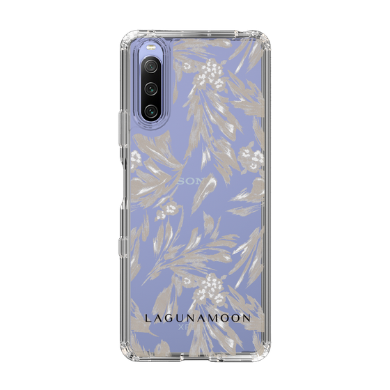 Slim Protection Case［ LAGUNAMOON - BotanicalJacquard - Clear×Beige ］