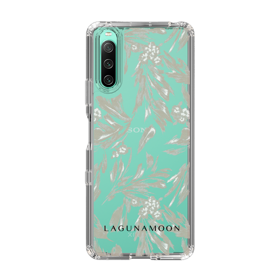 Slim Protection Case［ LAGUNAMOON - BotanicalJacquard - Clear×Beige ］