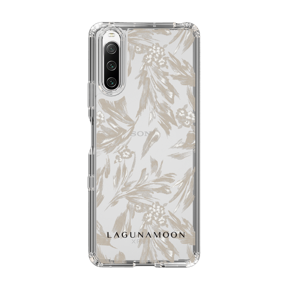 Slim Protection Case［ LAGUNAMOON - BotanicalJacquard - Clear×Beige ］