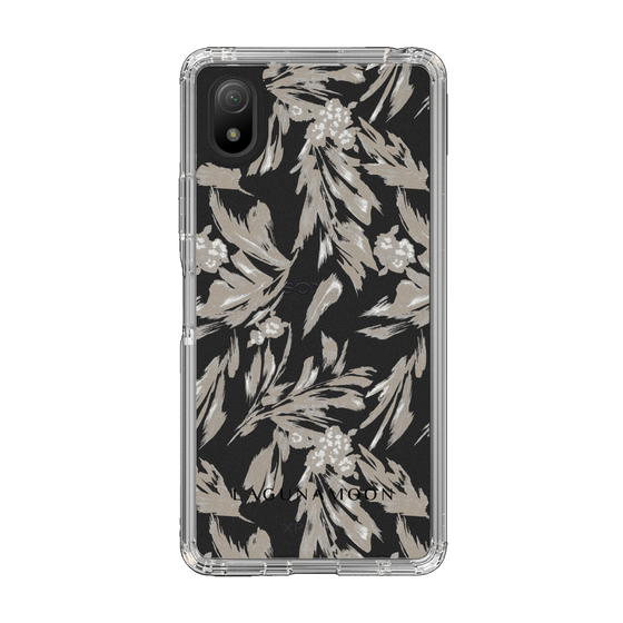 Slim Protection Case［ LAGUNAMOON - BotanicalJacquard - Clear×Beige ］