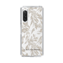 Slim Protection Case［ LAGUNAMOON - BotanicalJacquard - Clear×Beige ］