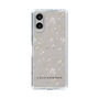 Slim Protection Case［ LAGUNAMOON - BotanicalJacquard - Clear×Beige ］