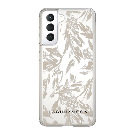 Slim Protection Case［ LAGUNAMOON - BotanicalJacquard - Clear×Beige ］