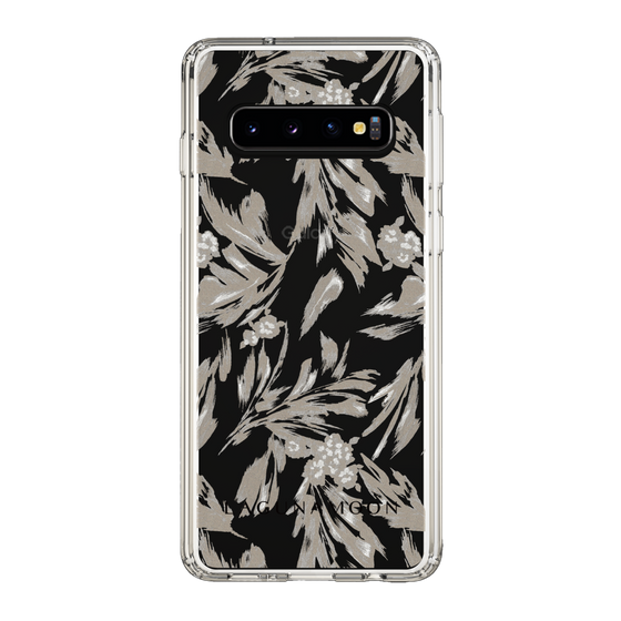 Slim Protection Case［ LAGUNAMOON - BotanicalJacquard - Clear×Beige ］