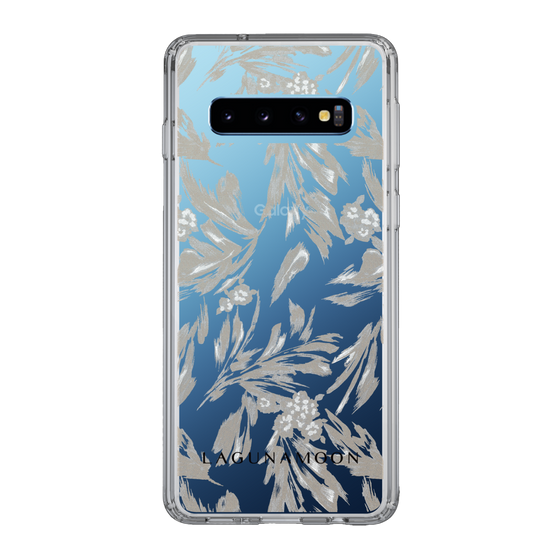 Slim Protection Case［ LAGUNAMOON - BotanicalJacquard - Clear×Beige ］