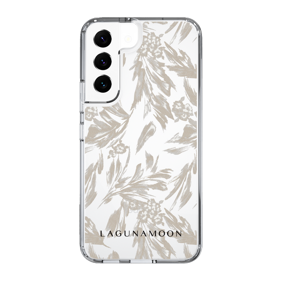 Slim Protection Case［ LAGUNAMOON - BotanicalJacquard - Clear×Beige ］