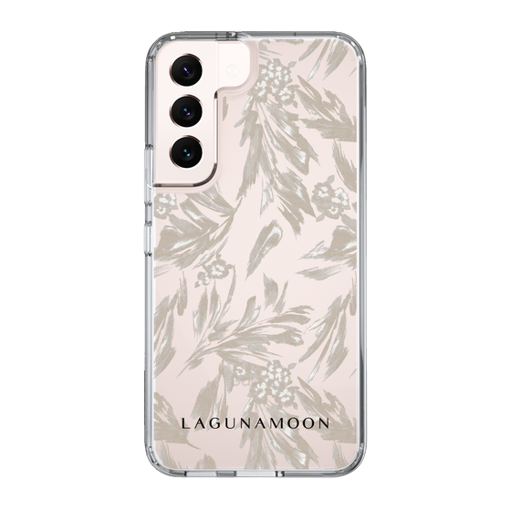 Slim Protection Case［ LAGUNAMOON - BotanicalJacquard - Clear×Beige ］
