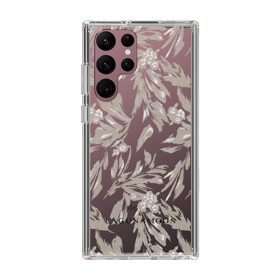 Slim Protection Case［ LAGUNAMOON - BotanicalJacquard - Clear×Beige ］