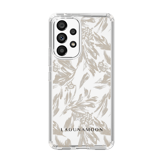 Slim Protection Case［ LAGUNAMOON - BotanicalJacquard - Clear×Beige ］