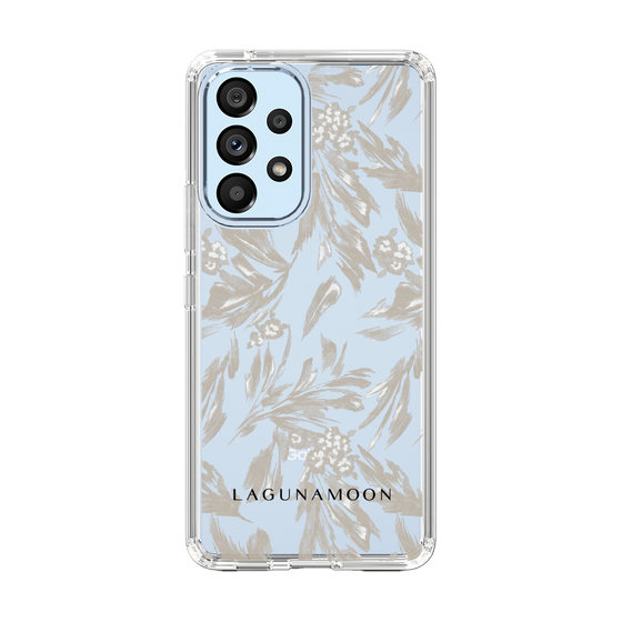 Slim Protection Case［ LAGUNAMOON - BotanicalJacquard - Clear×Beige ］