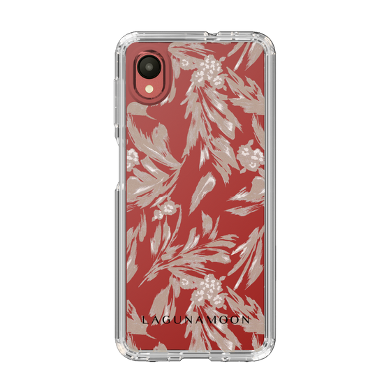 Slim Protection Case［ LAGUNAMOON - BotanicalJacquard - Clear×Beige ］