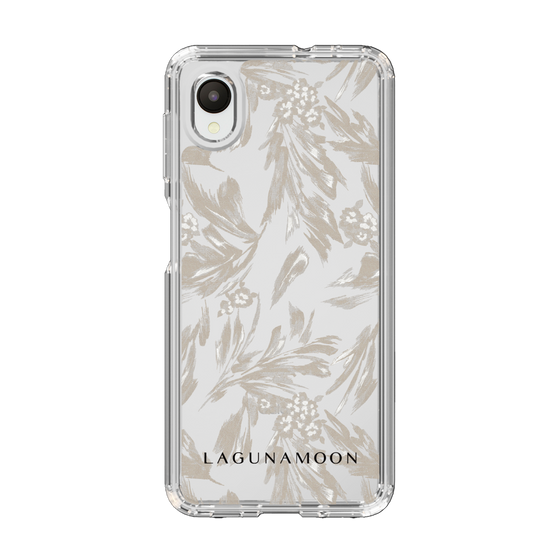 Slim Protection Case［ LAGUNAMOON - BotanicalJacquard - Clear×Beige ］