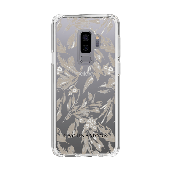 Slim Protection Case［ LAGUNAMOON - BotanicalJacquard - Clear×Beige ］