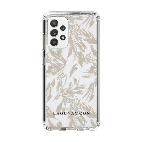 Slim Protection Case［ LAGUNAMOON - BotanicalJacquard - Clear×Beige ］