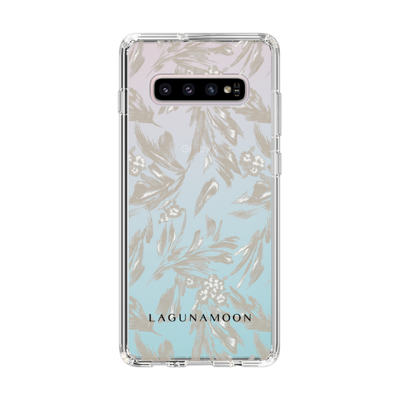 Slim Protection Case［ LAGUNAMOON - BotanicalJacquard - Clear×Beige ］