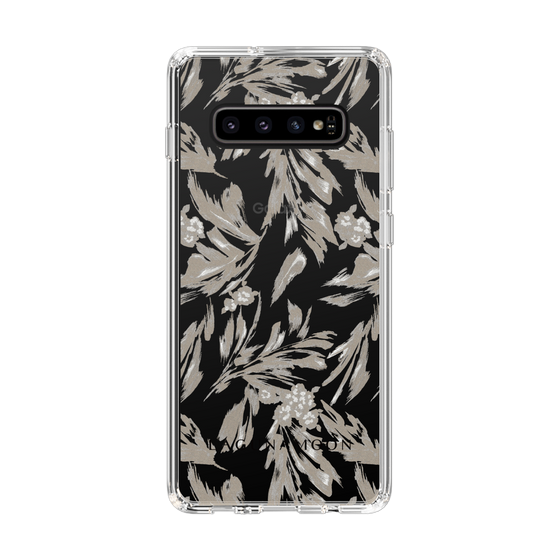 Slim Protection Case［ LAGUNAMOON - BotanicalJacquard - Clear×Beige ］