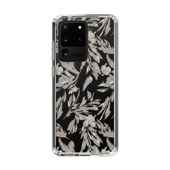 Slim Protection Case［ LAGUNAMOON - BotanicalJacquard - Clear×Beige ］