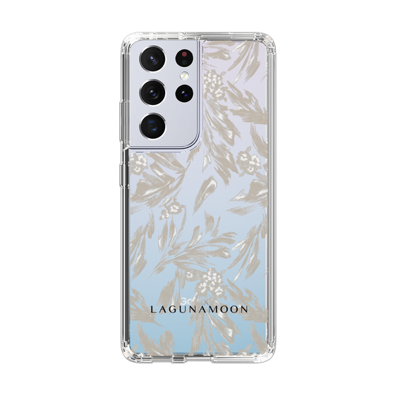 Slim Protection Case［ LAGUNAMOON - BotanicalJacquard - Clear×Beige ］