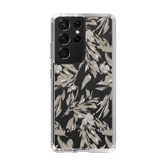 Slim Protection Case［ LAGUNAMOON - BotanicalJacquard - Clear×Beige ］