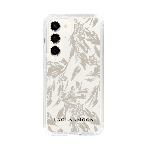 Slim Protection Case［ LAGUNAMOON - BotanicalJacquard - Clear×Beige ］