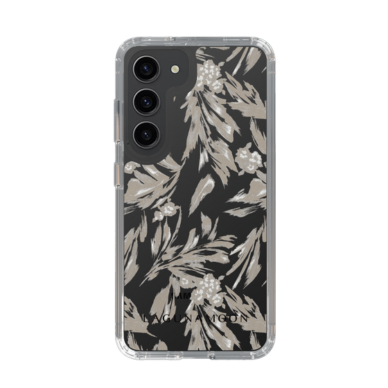 Slim Protection Case［ LAGUNAMOON - BotanicalJacquard - Clear×Beige ］