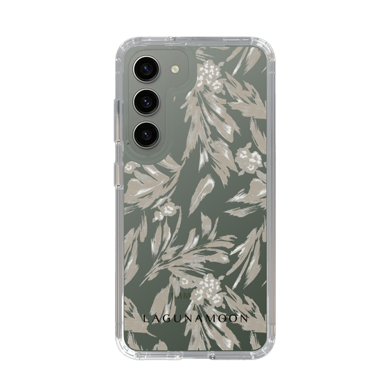 Slim Protection Case［ LAGUNAMOON - BotanicalJacquard - Clear×Beige ］
