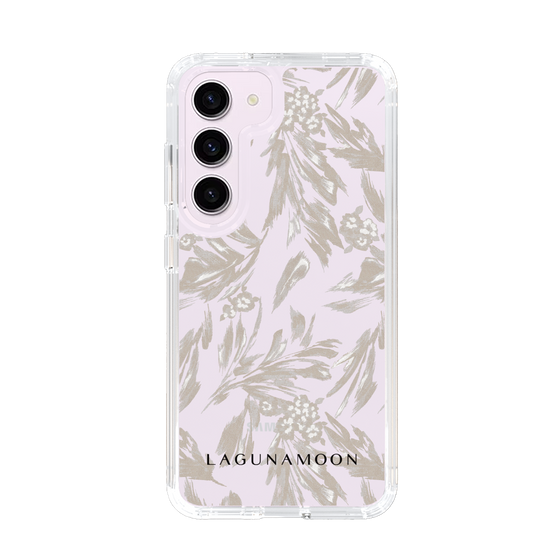 Slim Protection Case［ LAGUNAMOON - BotanicalJacquard - Clear×Beige ］