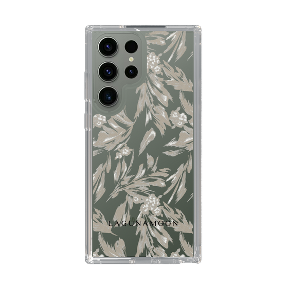 Slim Protection Case［ LAGUNAMOON - BotanicalJacquard - Clear×Beige ］