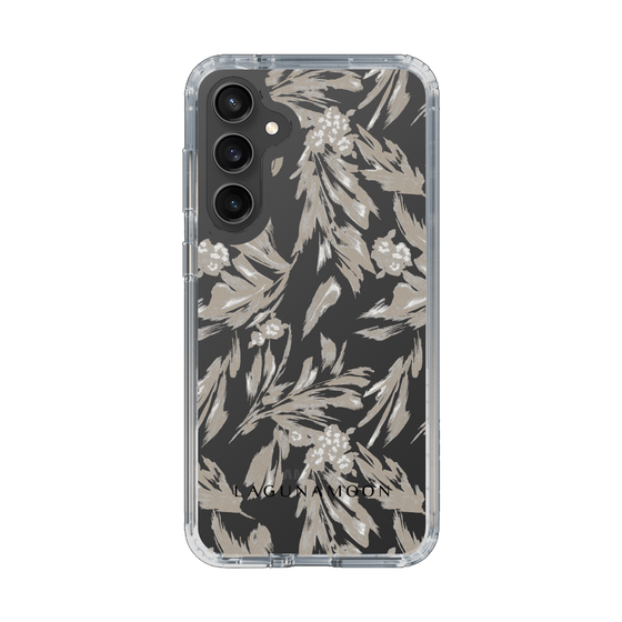 Slim Protection Case［ LAGUNAMOON - BotanicalJacquard - Clear×Beige ］