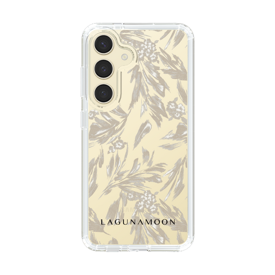 Slim Protection Case［ LAGUNAMOON - BotanicalJacquard - Clear×Beige ］