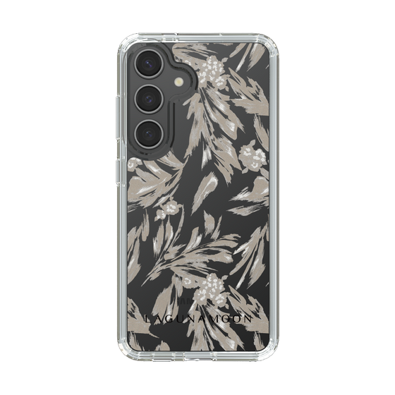 Slim Protection Case［ LAGUNAMOON - BotanicalJacquard - Clear×Beige ］