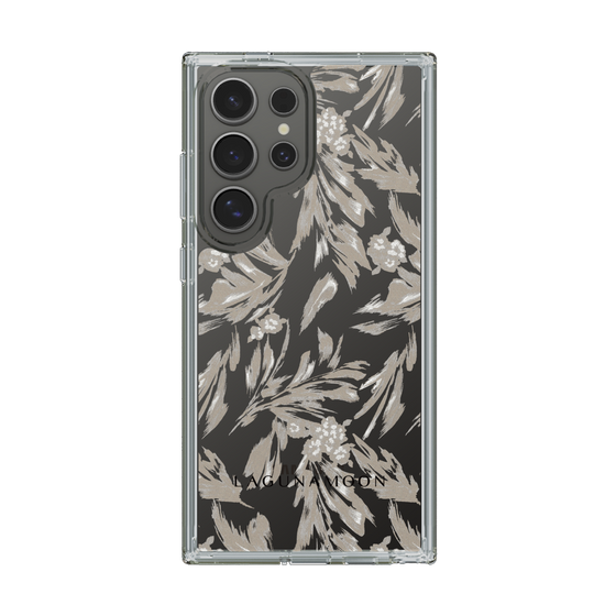 Slim Protection Case［ LAGUNAMOON - BotanicalJacquard - Clear×Beige ］