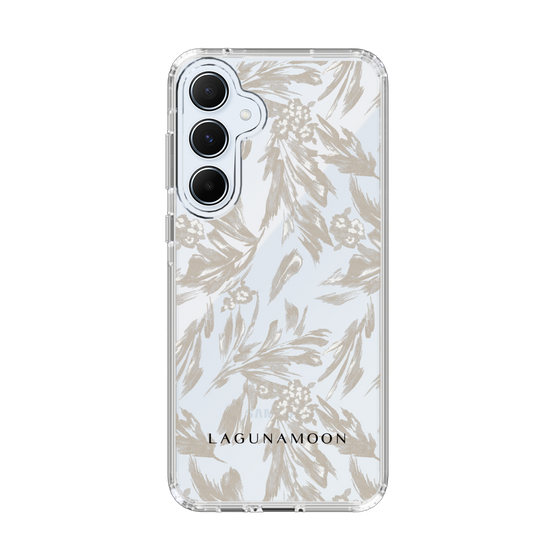 Slim Protection Case［ LAGUNAMOON - BotanicalJacquard - Clear×Beige ］