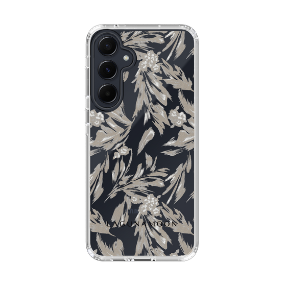 Slim Protection Case［ LAGUNAMOON - BotanicalJacquard - Clear×Beige ］